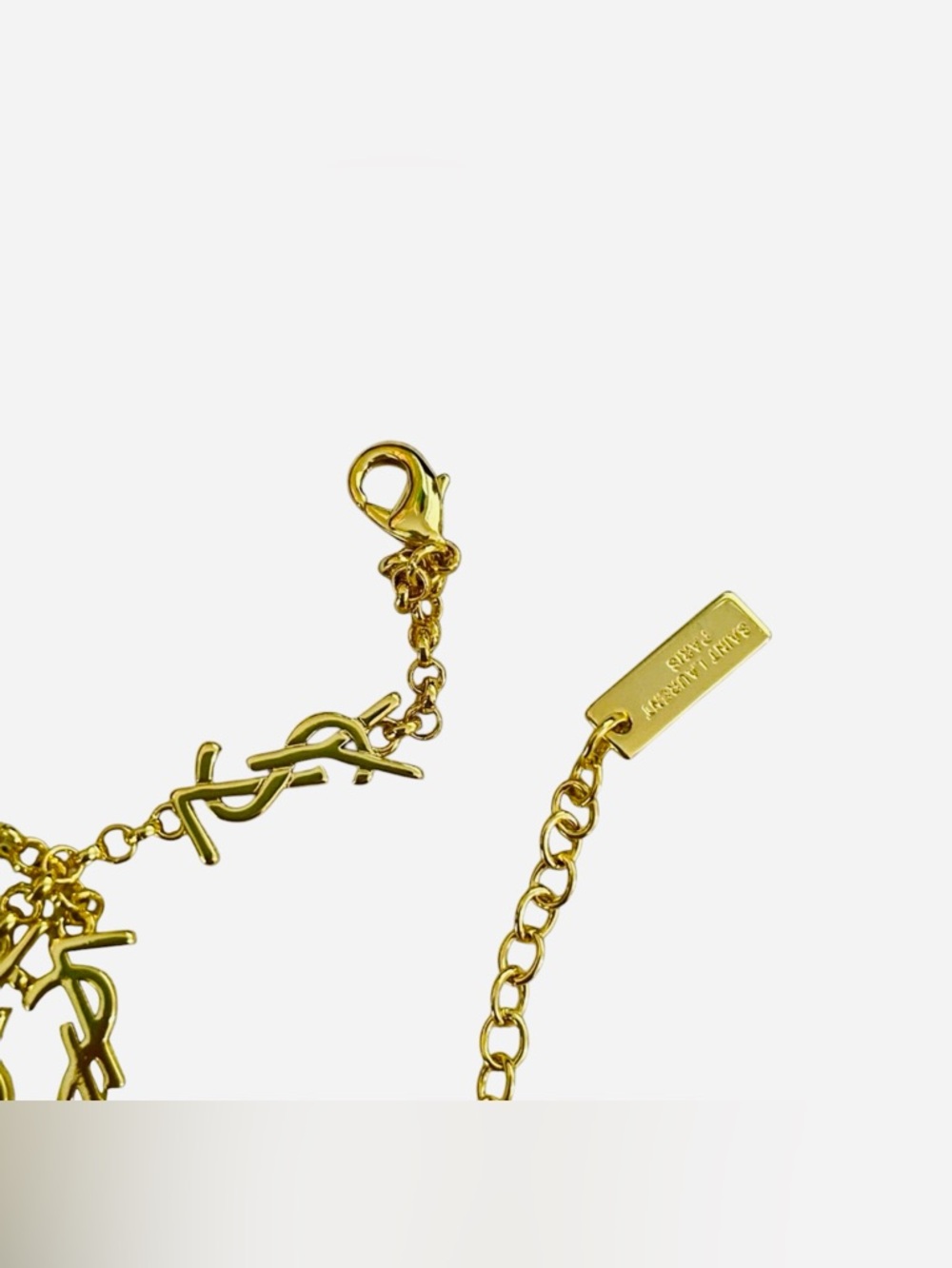 Yves Saint Laurent Gold YSL Cassandre Link Station Chain Necklace - Picture 6 of 9